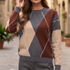 Basic Wear Club | Women's Patterned Crew Neck Knit Sweater | Winter | Up to 90K