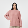 Wide Sleeve Ribbed Knit Sweater with colure