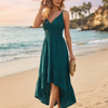 Women's Plain High-Low Summer Dress | One Size up to 85 K | Basic Wear Club