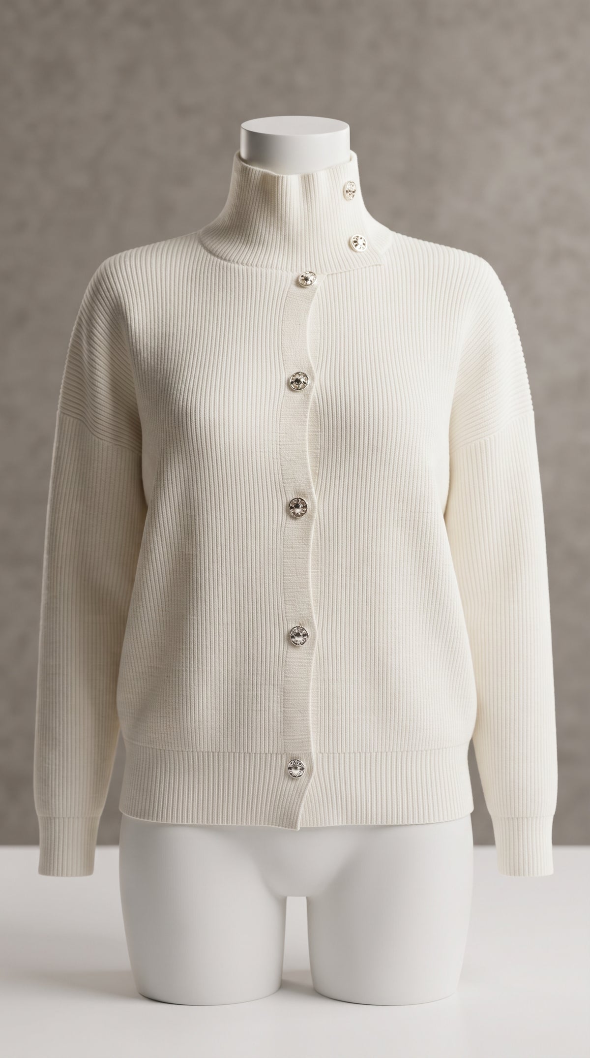 Basic Wear Club | Women's Button-Down High-Neck Sweater | Winter | Up to 90K