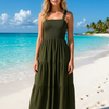 Basic Wear Club | Plain Rayon Sleeveless Maxi Dress | Summer Dress for Women