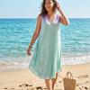 Basic Wear Club | Women's Loose Fit Gradient V-Neck Sundress | One Size (Fits Up to 100 KG)