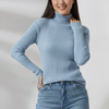 Basic Long Sleeves Ribbed Knit Top – Comfortable and Chic