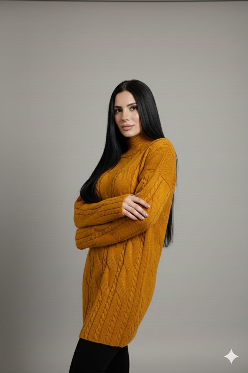 Cable Knit Turtleneck Sweater basicwearclub Cable Knit Turtleneck Sweater basicwearclub