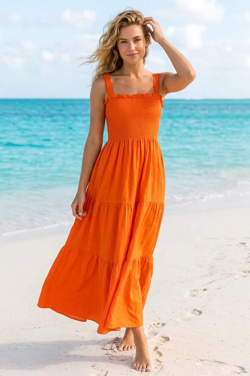 Basic Wear Club | Plain Rayon Sleeveless Maxi Dress | Summer Dress for Women