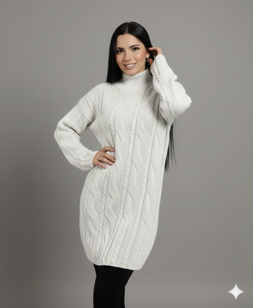 Cable Knit Turtleneck Sweater