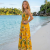 Basic Wear Club | Flory Rayon Cotton Sleeveless Maxi Dress | Summer Dress for Women