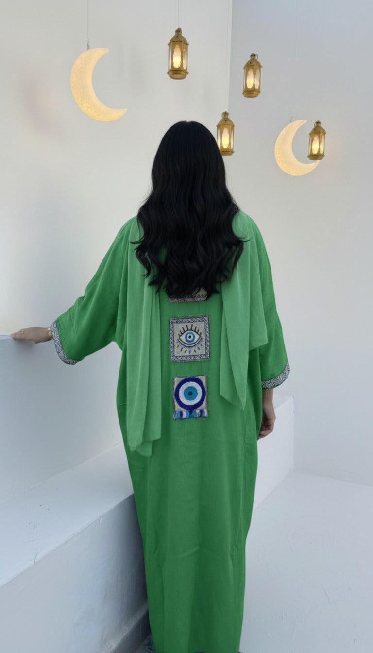 Geometric Trim Open Kaftan