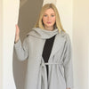 Gray  Wool-Blend Coat 