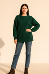 Green Essential Soft Knit Pullover Over Size Sweater