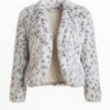 Leopard Print Faux Fur Jacket – Chic and Luxurious