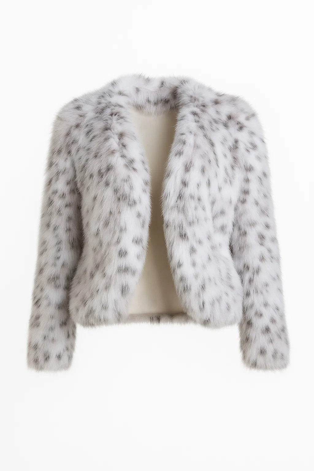 Leopard Print Faux Fur Jacket – Chic and Luxurious