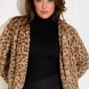 Leopard Print Faux Fur Jacket – Chic and Luxurious