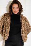 Leopard Print Faux Fur Jacket – Chic and Luxurious
