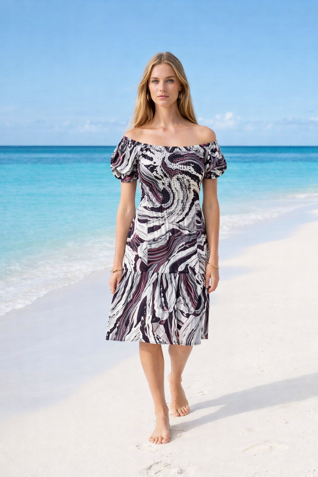 Mini Floral Rayon Cotton Dress | Basic Wear Club