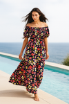 Mixed Floral Maxi Dress | Basic Wear Club
