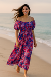 Mixed Floral Maxi Dress | Basic Wear Club