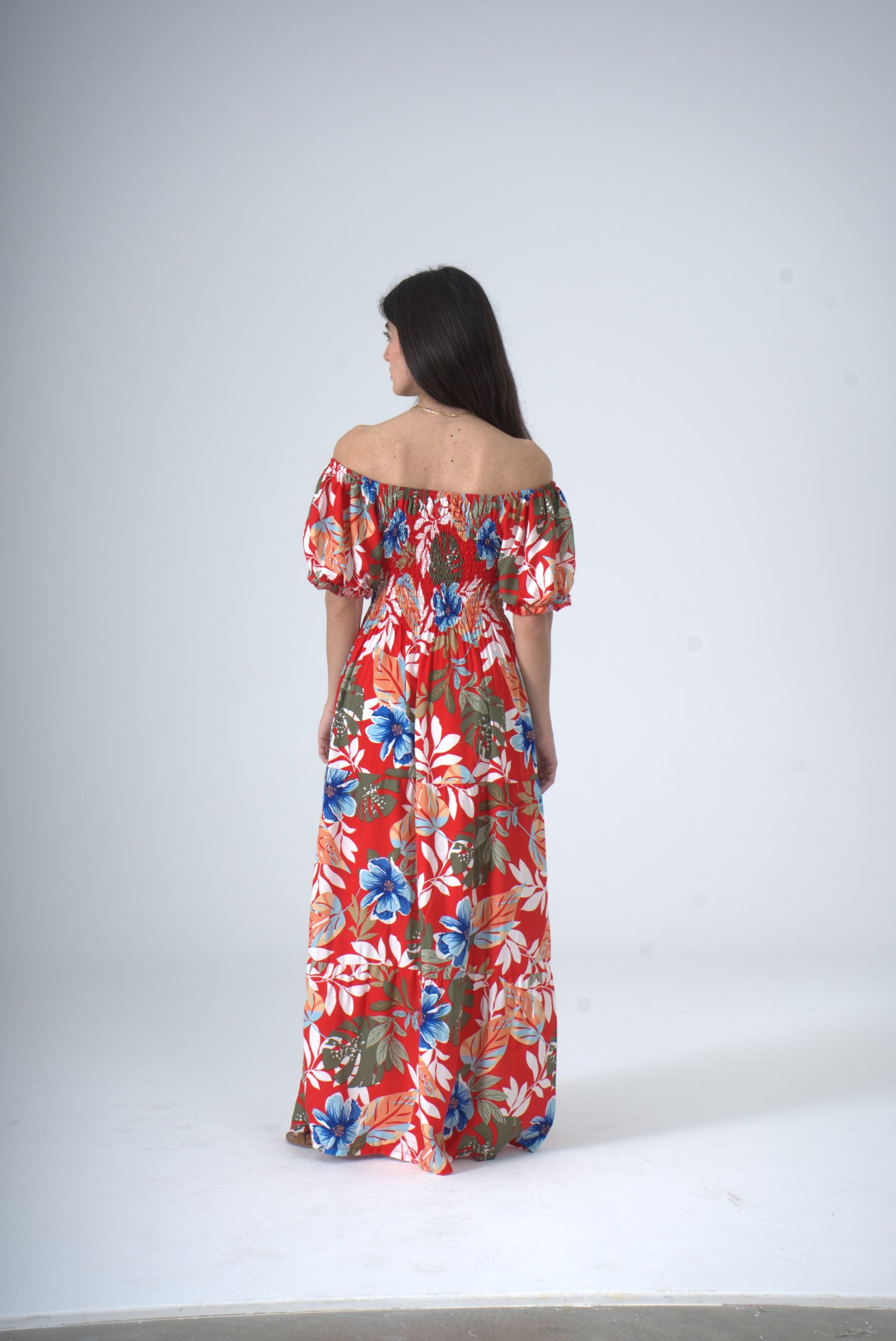 Mixed Floral Maxi Dress | Basic Wear Club