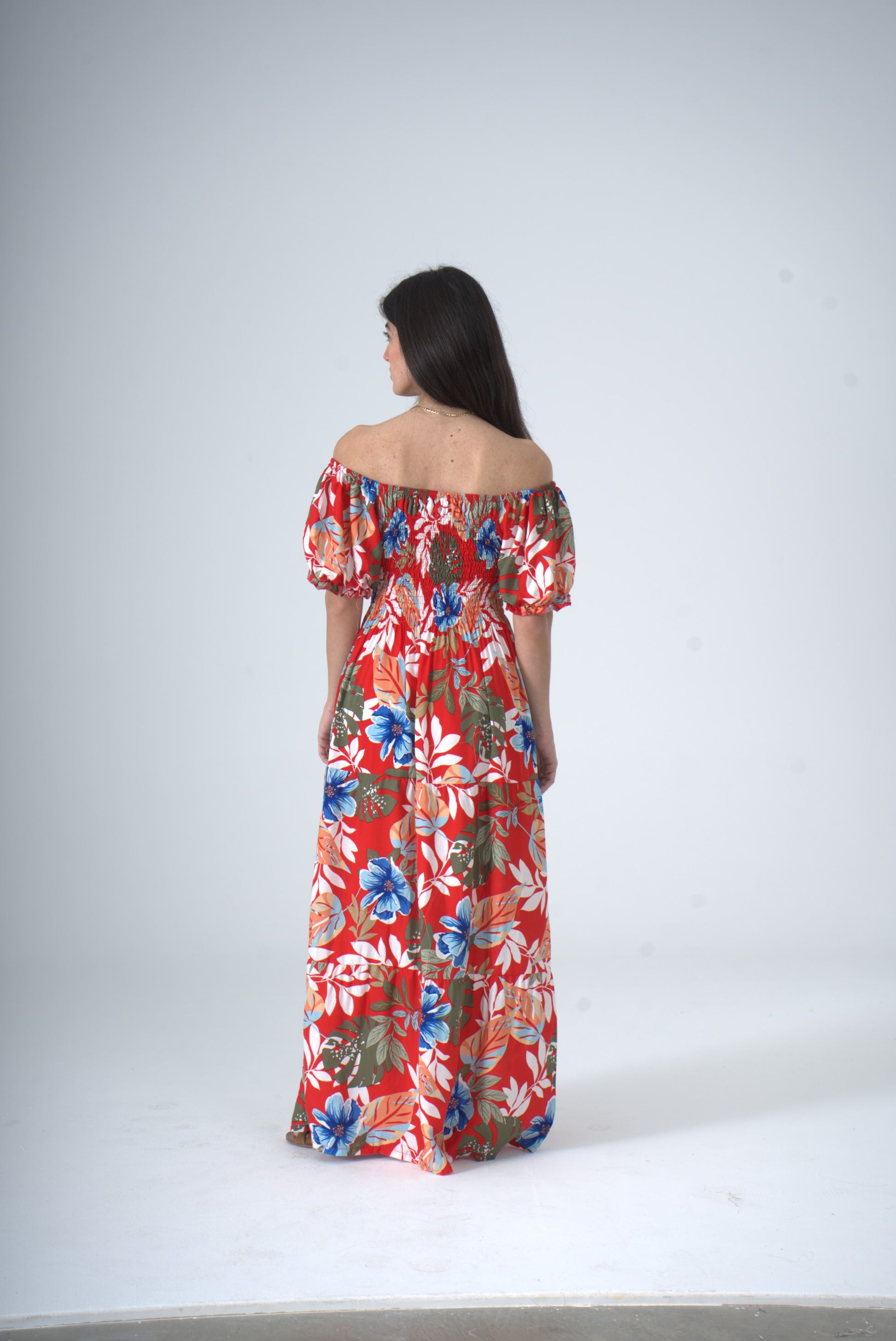 Mixed Floral Maxi Dress | Basic Wear Club