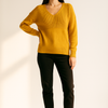 Mustard Classic V-Neck Knit Sweater