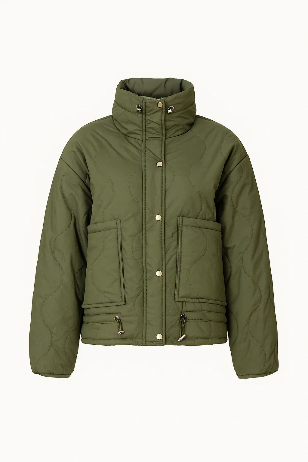 Olive Green Puffer Jacket 