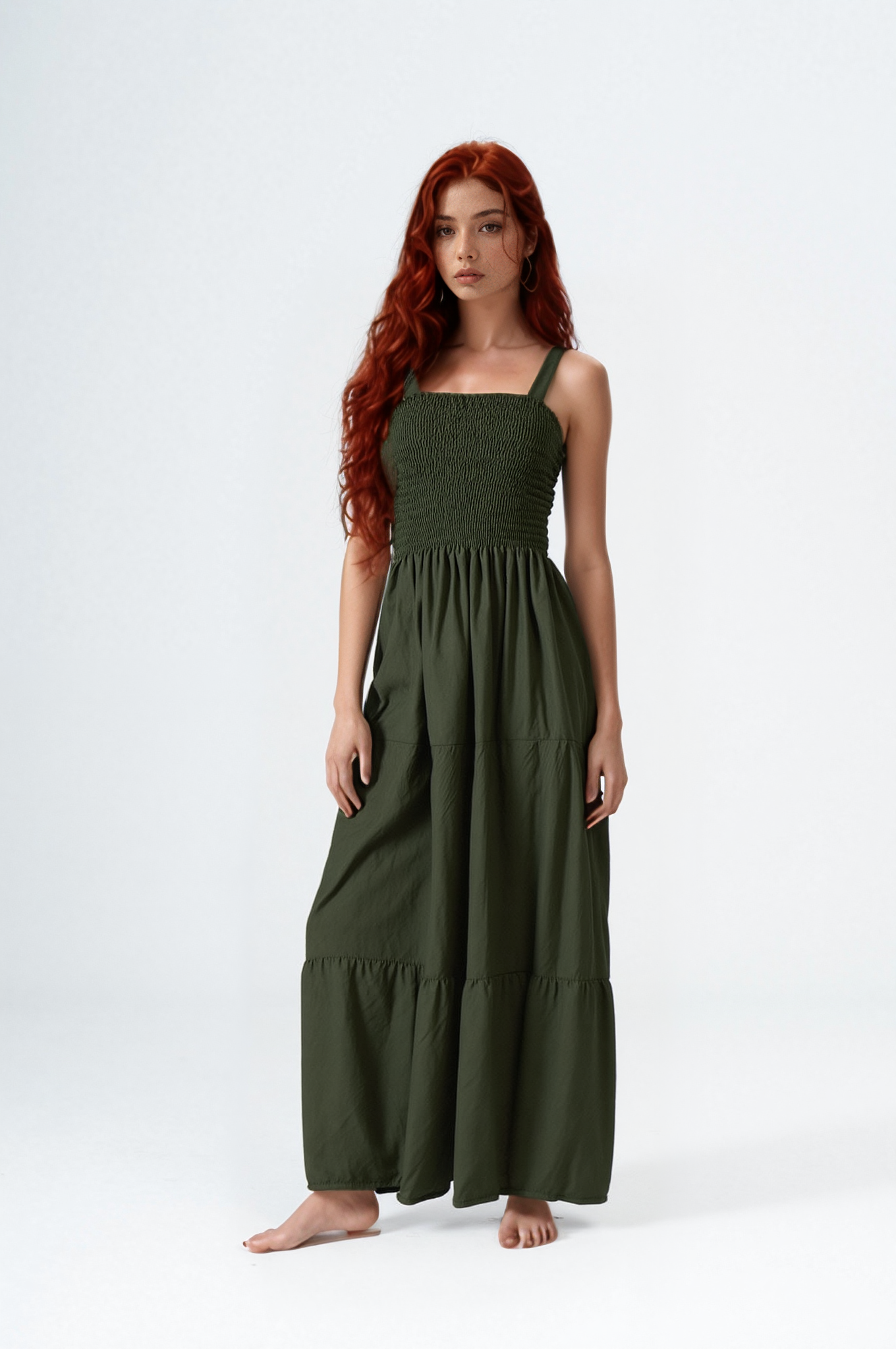 Plain Rayon Sleeveless Maxi Dress