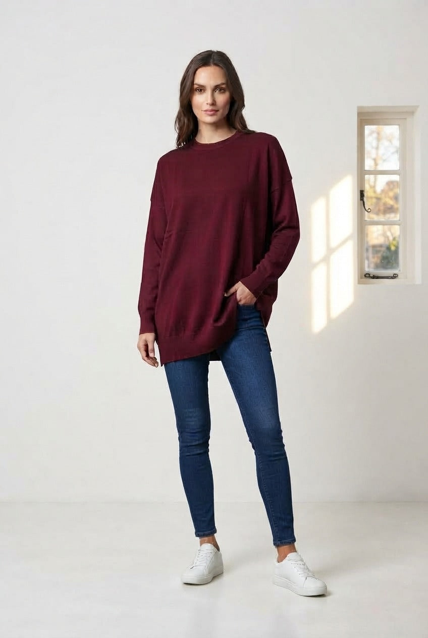 Oversized Basic Knit Sweater – Cozy and Versatile