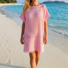Pink Knit Cotton Beach Cover-Up Cash