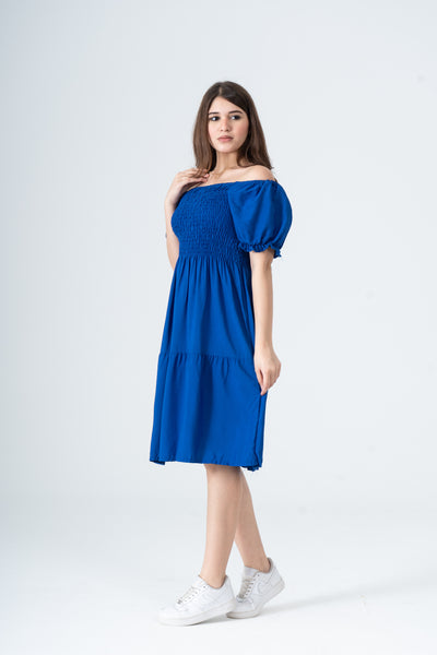 Plain Short Sleeve Mini Dress | Basic Wear Club