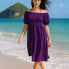 Plain Short Sleeve Mini Dress | Basic Wear Club