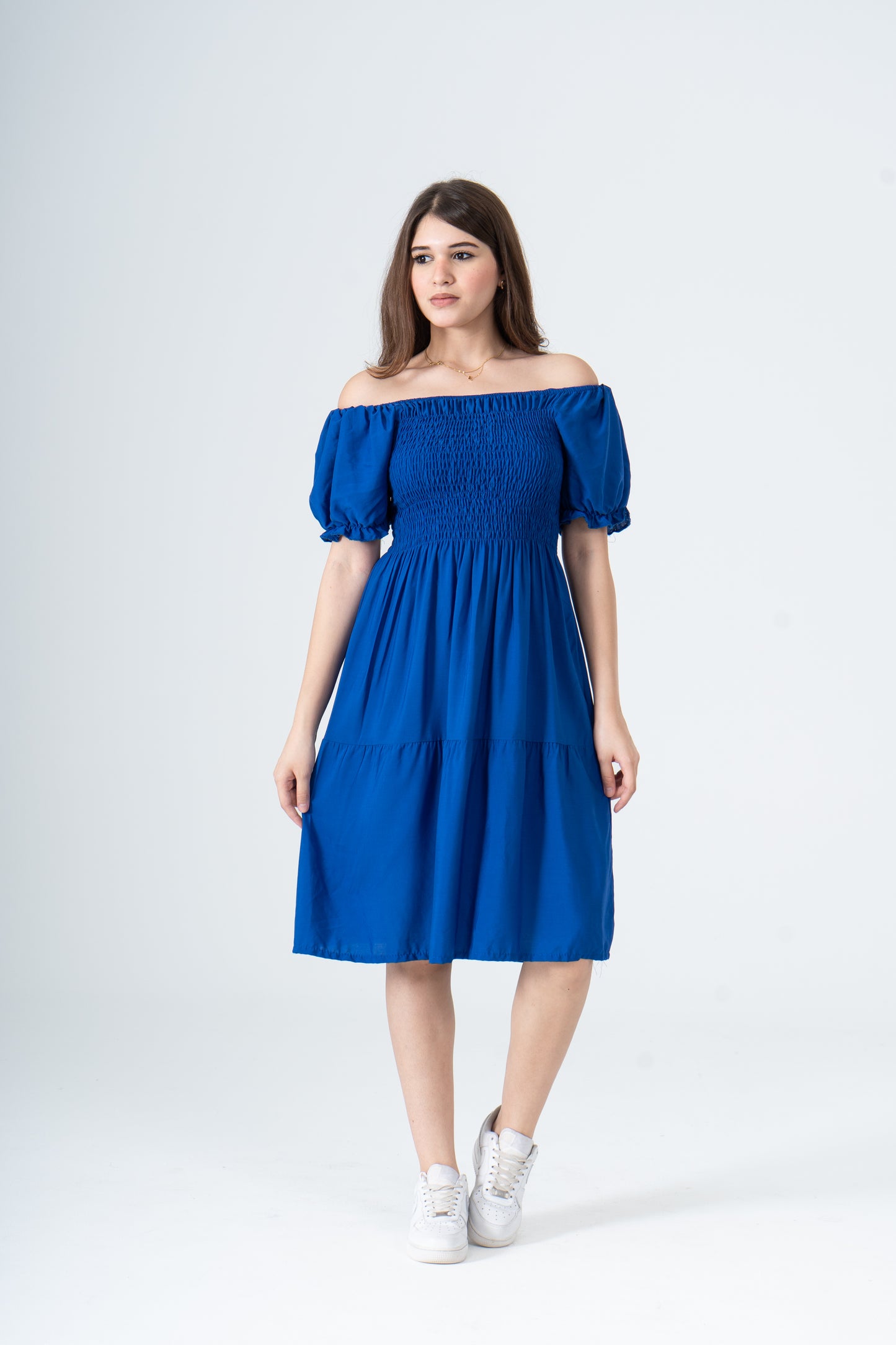 Plain Short Sleeve Mini Dress | Basic Wear Club