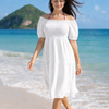 Plain Short Sleeve Mini Dress | Basic Wear Club
