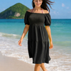 Plain Short Sleeve Mini Dress | Basic Wear Club