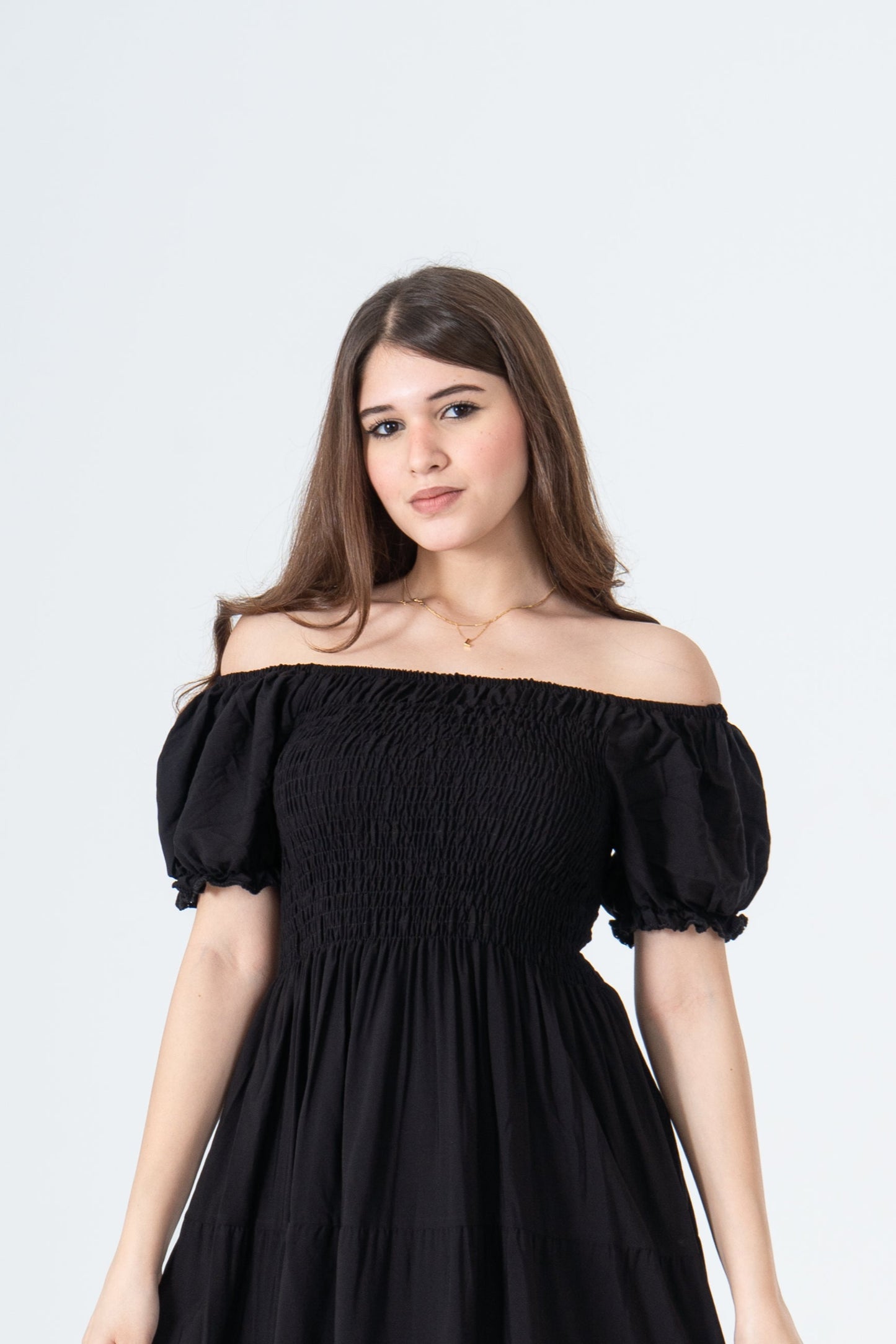 Plain Short Sleeve Mini Dress | Basic Wear Club