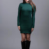 Basic Wear Club | Dress | Cotton | Dark Green | Ribbed Knit Bodycon Dress