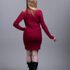 Basic Wear Club | Dress | Cotton | Dark Red | Ribbed Knit Bodycon Dress