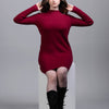 Basic Wear Club | Dress | Cotton | Dark Red | Ribbed Knit Bodycon Dress