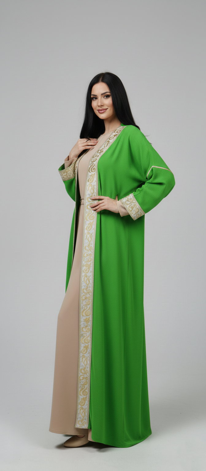 Royal Embroidered Long Cardigan