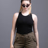 Scoop Neck Basic Ribbed Cotton Tank