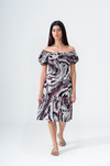 Rayon Short Sleeves Mini Dress