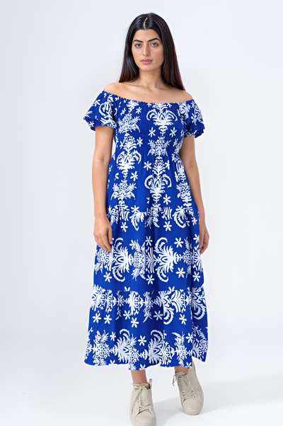 Flory Rayon Short Sleeves Dress