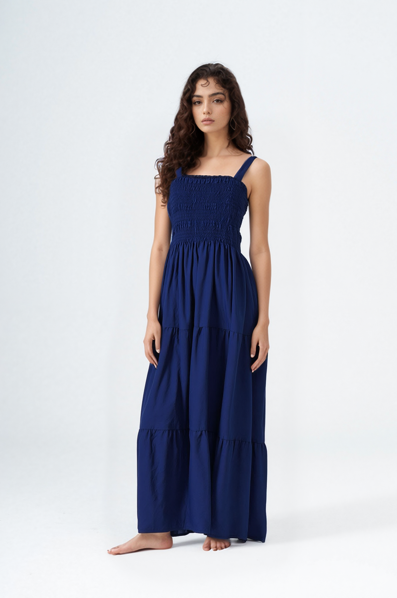 Plain Rayon Sleeveless Maxi Dress