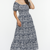 Flory Rayon Short Sleeves Maxi Dress