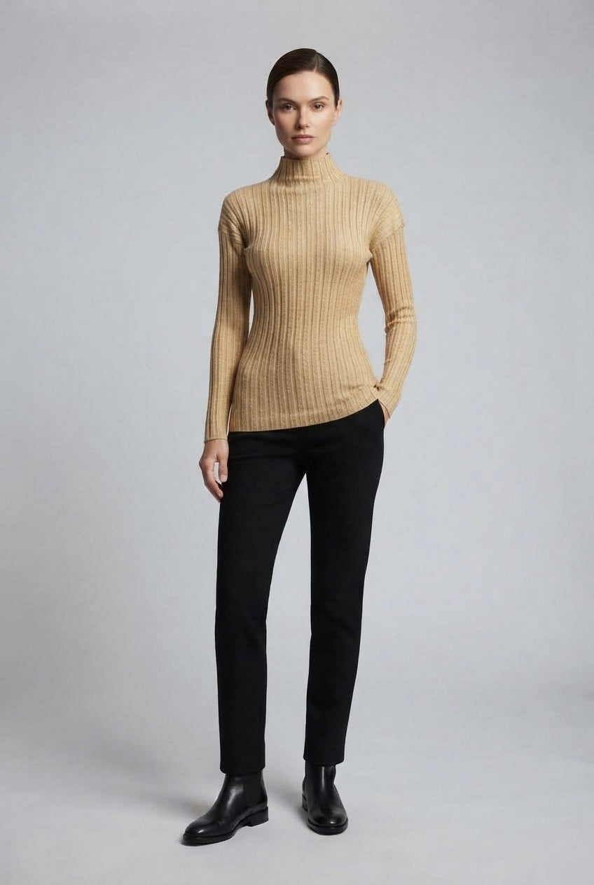 Turtleneck Knit Basic Sweater