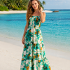 Basic Wear Club | Flory Rayon Cotton Sleeveless Maxi Dress | Summer Dress for Women