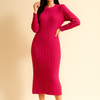 Cozy Cable Knit Bodycon Dress