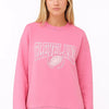 Pink Oversized Sweatshirt with Back Slit