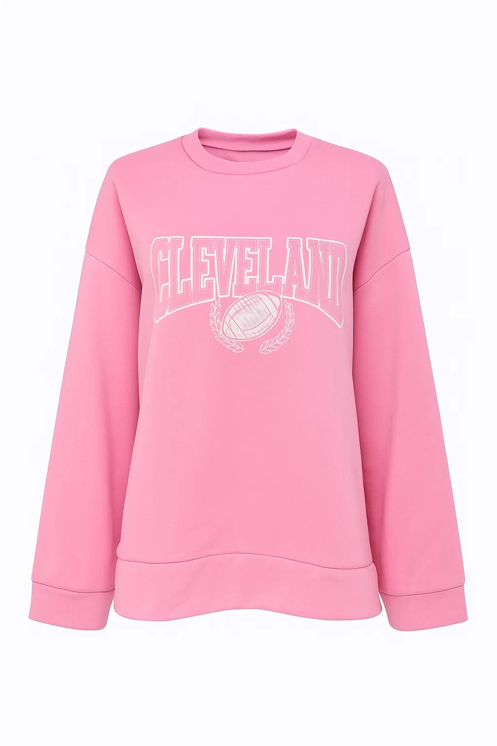 Pink Oversized Sweatshirt with Back Slit