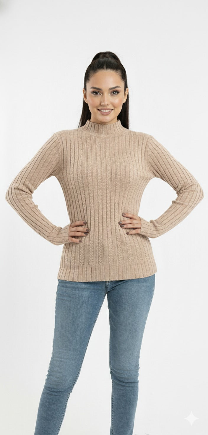 Turtleneck Knit Basic Sweater
