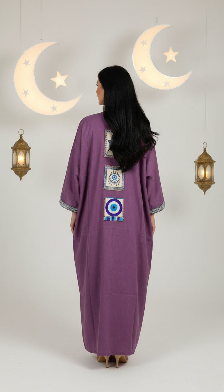 Geometric Trim Open Kaftan